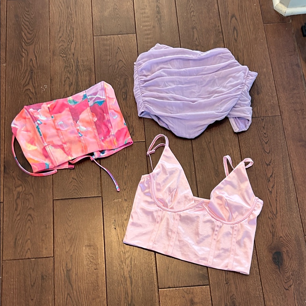SHEIN Pink and Purple Women's Tops